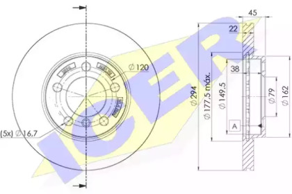 Тормозной диск ICER 78BD2898-2