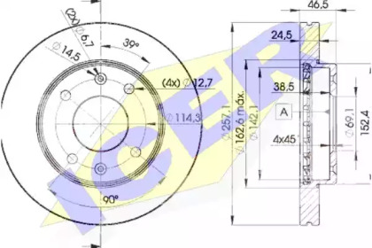 Тормозной диск ICER 78BD2902-2