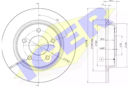 Тормозной диск ICER 78BD3276-2