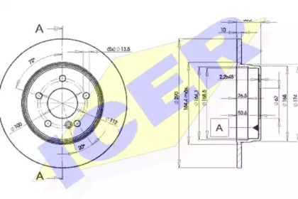 Тормозной диск ICER 78BD3412-2