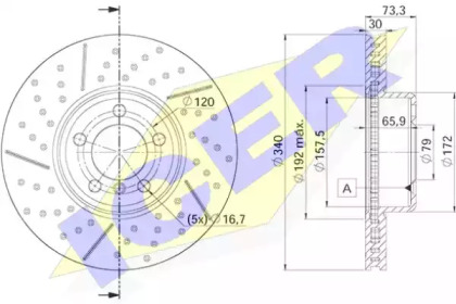 Тормозной диск ICER 78BD3419-2