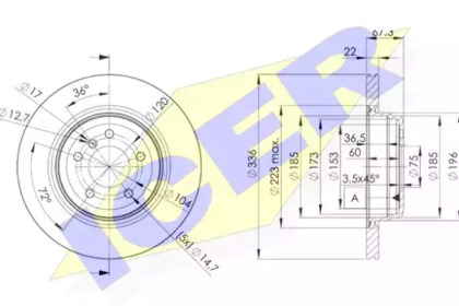 Тормозной диск ICER 78BD4655-2