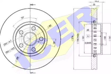 Тормозной диск ICER 78BD5060-2