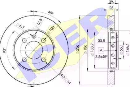 Тормозной диск ICER 78BD5605-2