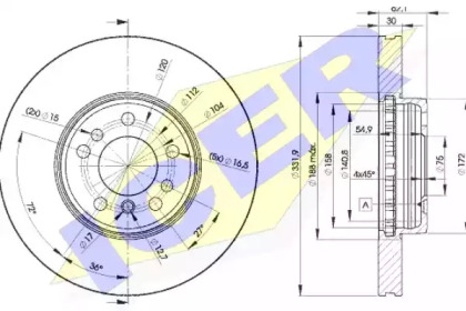 Тормозной диск ICER 78BD6045-2