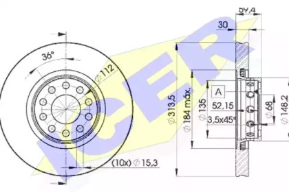 Тормозной диск ICER 78BD8015-2