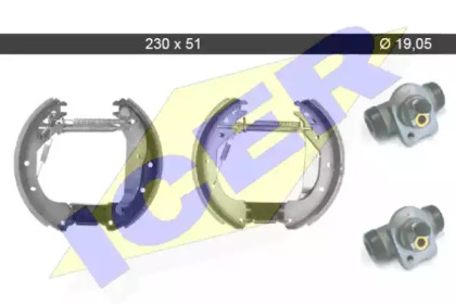 Комлект тормозных накладок ICER 79KT0040 C