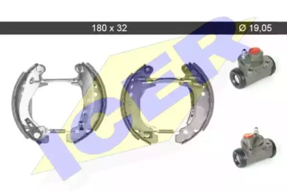 Комлект тормозных накладок ICER 79KT0061 C