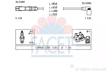 Комплект электропроводки FACET 4.7223