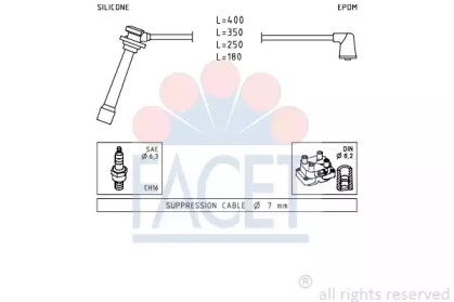 Комплект электропроводки FACET 4.7239