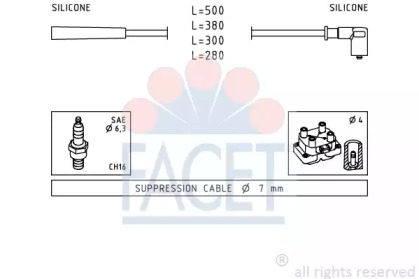 Комплект электропроводки FACET 4.7252