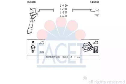 Комплект электропроводки FACET 4.7255