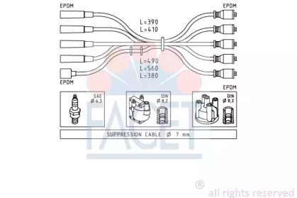 Комплект электропроводки FACET 4.8429