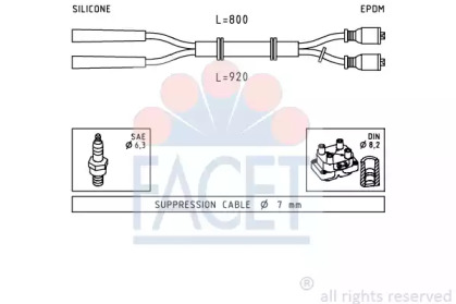 Комплект электропроводки FACET 4.8432