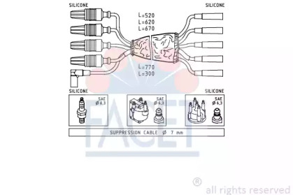 Комплект электропроводки FACET 4.8499