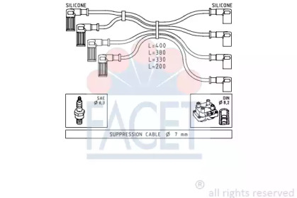 Комплект электропроводки FACET 4.8615