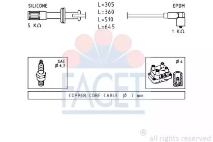 Комплект электропроводки FACET 4.8700