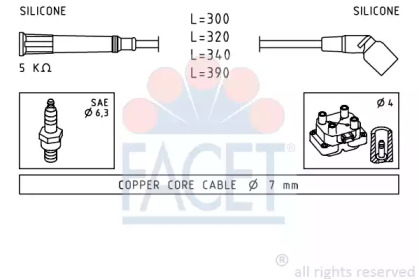 Комплект электропроводки FACET 4.8900