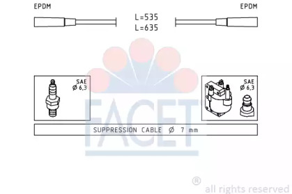 Комплект электропроводки FACET 4.9044