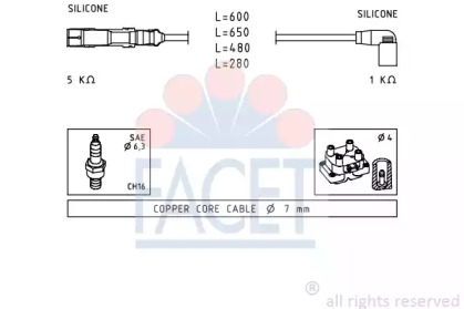 Комплект электропроводки FACET 4.9484