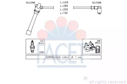 Комплект электропроводки FACET 4.9504