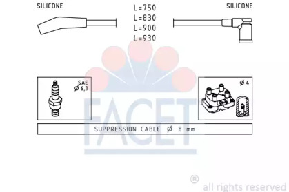 Комплект электропроводки FACET 4.9568