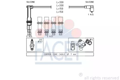 Комплект электропроводки FACET 4.9608