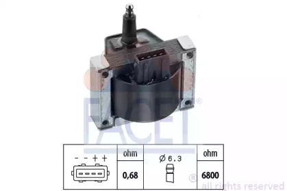 Катушка зажигания FACET 9.6055