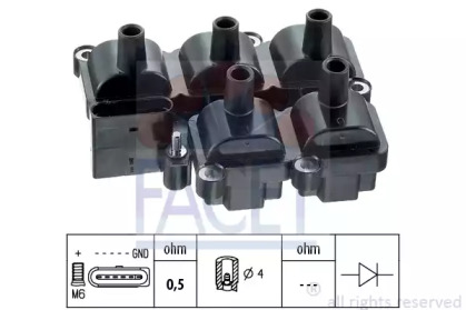 Катушка зажигания FACET 9.6293