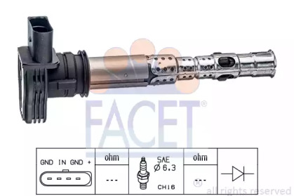 Катушка зажигания FACET 9.6326