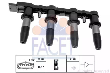 Катушка зажигания FACET 9.6350