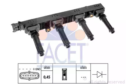 Катушка зажигания FACET 9.6407