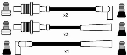 Комплект электропроводки NGK 44307