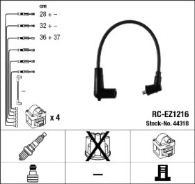 Комплект электропроводки NGK 44318