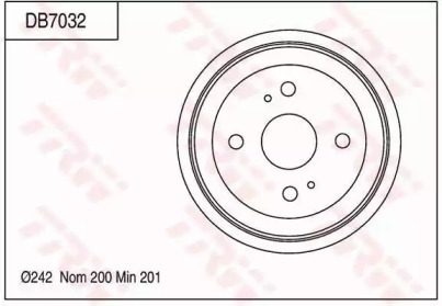 Тормозный барабан TRW DB7032