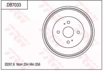 Тормозный барабан TRW DB7033