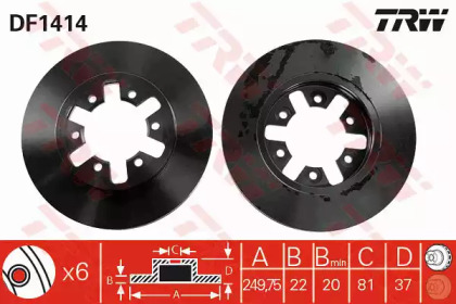 Тормозной диск TRW DF1414
