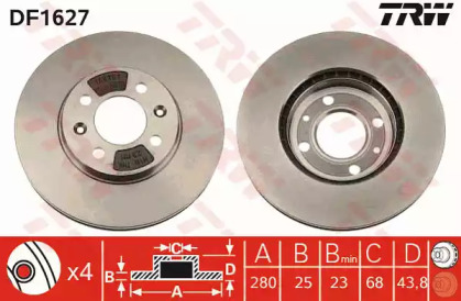 Тормозной диск TRW DF1627