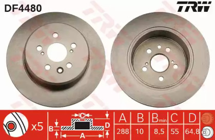 Тормозной диск TRW DF4480