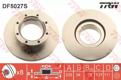 Тормозной диск TRW DF5027S