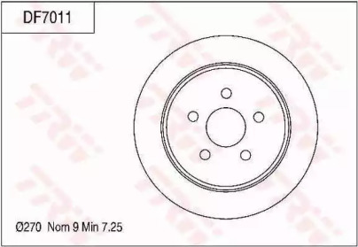 Тормозной диск TRW DF7011