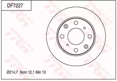 Тормозной диск TRW DF7227