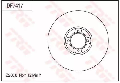 Тормозной диск TRW DF7417