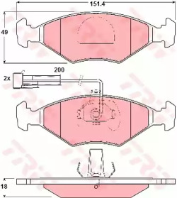 Комплект тормозных колодок TRW GDB1340