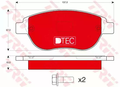 Комплект тормозных колодок TRW GDB1464DTE