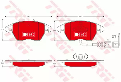 Комплект тормозных колодок TRW GDB1550DTE