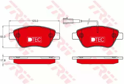 Комплект тормозных колодок TRW GDB1654DTE