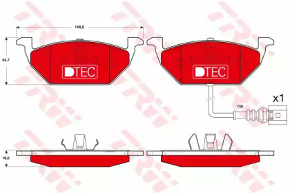 Комплект тормозных колодок TRW GDB1658DTE