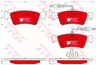 Комплект тормозных колодок TRW GDB1672DTE