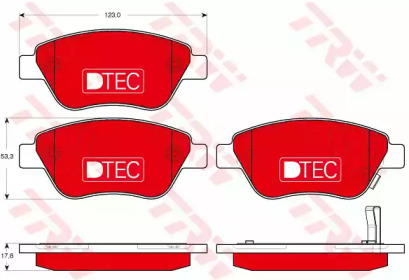 Комплект тормозных колодок TRW GDB1700DTE